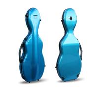 Yinfente, Custodia per violino 4/4 in misto fibra di carbonio, custodia protettiva, colore bianco e nero (blu)