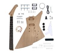 Yinfente Kit per chitarra fai da te con corpo in mogano manico in mogano con tastiera in palissandro a 6 corde, kit per chitarra elettrica fai da te con tutti i componenti per costruire la tua