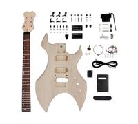 Yinfente Kit per chitarra fai da te con corpo in mogano manico in mogano con tastiera in palissandro a 6 corde, kit per chitarra elettrica fai da te con tutti i componenti per costruire la tua