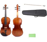 Yinfente Viola acustica a 5 corde, 40,6 cm, per studenti, principianti, strumento professionale per viola completo realizzato a mano, con custodia, archetto brasiliano, panno per la pulizia, ponte