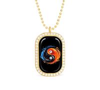 Ying e Yang Feng Shui Taijitu Collana da donna regolabile con ciondolo a catena per viaggi e feste, Misura unica, Metallo