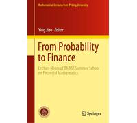 Ying Jiao From Probability to Finance (Tascabile)