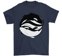Ying Yan Orca Killer Whale Uomo T-Shirt 100% Cotone