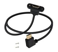 YINGAYOU Cavo HDMI Pannello 4K @60Hz 10 Gbps 90 Gradi Prolunga HDMI con Pannello per Computer Portatile, TV HD, Blu Ray (Sinistra, 0.5 m)