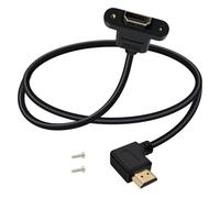 YINGAYOU Cavo HDMI Pannello 4K @60Hz 10 Gbps 90 Gradi Prolunga HDMI con Pannello per Computer Portatile, TV HD, Blu Ray (Destra, 0.5 m)