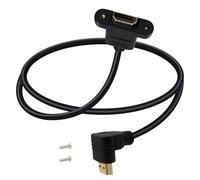 YINGAYOU Cavo HDMI Pannello 4K @60Hz 10 Gbps 90 Gradi Prolunga HDMI con Pannello per Computer Portatile, TV HD, Blu Ray (Giù, 0.5 m)