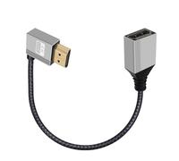 YINGAYOU Cavo HDMI Ultra High Speed 90 Gradi 18Gbps Cavo Prolunga HDMI 90 Gradi Supporta UHD HDR ARC HDCP 4K@60Hz Uscita Video Compatibile con TV Stick, Blu Ray, Laptop (Destra, 0.2 m/0.65 ft)