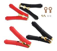 YINGAYOU Pinze Coccodrillo 100A Pinza Cavo Batteria 12V 24V Rame Puro con Maniglia in Gomma Guaina Isolante per Cavo di Ricarica Batteria Veicolo (100 A, 2)