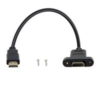 YINGAYOU Prolunga HDMI Maschio a Femmina da Pannello 4K @60Hz 10 Gbps Prolunga HDMI Pannello per Computer Portatile, TV HD, Blu Ray (0.3 m)