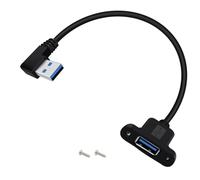 YINGAYOU Prolunga USB Pannello 90 Gradi Cavo Prolunga USB da Pannello Trasmissione Dati a 5 Gbps e Alimentazione per Laptop, PC, Pannello Cruscotto Auto e Barca (Destra, 0.3 m/1 ft)