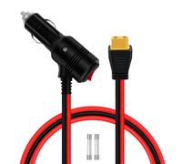 YINGAYOU XT60 a spina per sigarette con commutatore 12V 24V briquette per sigarette a cavo XT60 14AWG 20A con luci LED 2 fusibili di ricambio per auto, solare, moto (2 m)