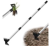 YingBiao Strumento per la rimozione delle erbacce con manico lungo, 150 cm, strumento manuale da giardino, rastrello 2 in 1 e zappa da giardino per giardinaggio, sradicamento resistente, per cortile
