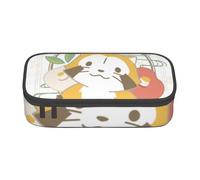 YINGD Astuccio Rascal The Raccoon Anime Cancelleria Bag Pen PouchGrande Capacità Carino Semplice Scuola Unisex dd90b, Nero , 21x10.5x5cm, Organizer per borse