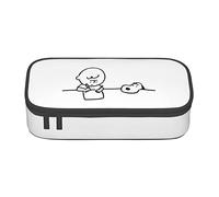 YINGD Astuccio Snoopy Anime Cancelleria Bag Portapenne Grande Capacità per Studenti Carino Semplice Trucco Sacchetto Scuola Unisex Merci Personaggio Regalo, Nero , 21x10.5x5cm, Organizer per borse