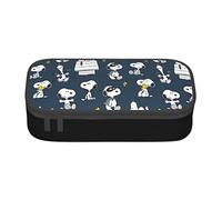 YINGD Astuccio Snoopy Anime Cancelleria Bag Portapenne Grande Capacità per Studenti Carino Semplice Sacchetto Cosmetico Cancelleria Scuola Scuola Unise, Nero , 21x10.5x5cm, Organizer per borse