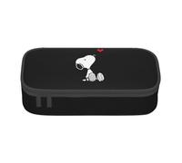 YINGD Astuccio Snoopy Anime Cancelleria Bag Portapenne Grande Capacità per Studenti Carino Semplice Trucco Sacchetto Scuola Unisex Merci Personaggio Regalo, Nero , 21x10.5x5cm, Organizer per borse