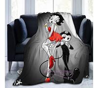 YINGD BetTy BoOp - Coperta ultra morbida, in micropile, leggera, perfetta per letto/viaggio/divano in camera, calda coperta invernale accogliente in peluche, per adulti o bambini