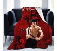 YINGD Bruce Lee - Coperta in pile di flanella per tutte le stagioni, super morbida, per letto o divano