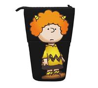 YINGD Charlie Brown Snoopy 3 astuccio espandibile arachidi astuccio retrattile carino grande capacità cancelleria stand leggero per studenti ci134, Nero , 21x10.5x5cm, Organizer per borse