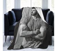 YINGD Chris Actor Evans - Coperta in pile di flanella ultra morbida, leggera, per divano, letto, 127 x 101,6 cm, colore: nero