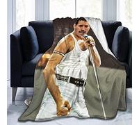 YINGD Coperta in pile di flanella a D Freddie Mercury Bohemian Rhapsody Singer Rock Band coperta per feste autunnali, regalo di nozze, super accogliente e spesso, facile da pulire