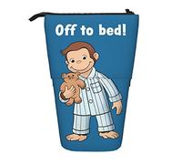 YINGD Curious George, astuccio espandibile con arachidi, organizer retrattile, di grande capacità, per ragazzi e ragazze, leggero, per scuola e ufficio cc93, Nero , 21x10.5x5cm, Organizer per borse