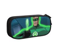 YINGD Green Lantern The Animated Series Astuccio per utenti minimalisti, profilo sottile con 2 tasche con cerniera e passanti per penna (resistente all'acqua), Multicolore, Stile europeo e americano