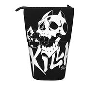 YINGD JoJo's Bizarre Adventure Killer Queen Astuccio espandibile Arachidi Astuccio retrattile carino grande capacità Cancelleria Stand Leggero per Studenti f104, Nero , 21x10.5x5cm, Organizer per