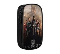 YINGD Justice League Unlimited - Astuccio compatto con cerniera, design a doppio strato per cancelleria, articoli d'arte, cosmetici, Multicolore, Stile europeo e americano, retrò, moderno