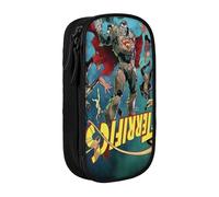 YINGD Justice League Unlimited - Astuccio per attrezzi da pesca, cerniera durevole e tessuto impermeabile per ganci, linee, penne