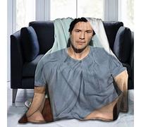 YINGD Keanu Actor Reeves, coperta in pile di flanella ultra morbida e leggera coperta per divano, divano, letto, 150 cm x 125 cm