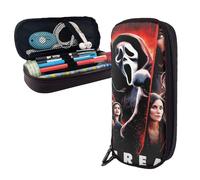YINGD Killer Scream - Astuccio portapenne in pelle marrone, astuccio per cancelleria per studenti, organizer per bambini, adolescenti, adulti, per scuola e ufficio