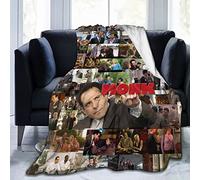YINGD Monk Movie Collage Poster Photo Throw Coperta Decorazione Camera Calda Leggero Morbido Peluche Coperte Regalo per Donne Uomini Per Tutte le Stagioni