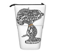YINGD Snoopy Astuccio espandibile Arachidi Organizer Borse Retrattile Carino Grande Capacità Ragazzo Ragazza Cancelleria Sacchetto Leggero per Scuola Ufficio cc60, Nero , 21x10.5x5cm, Organizer per