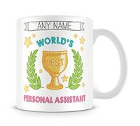 YINGD Tazza per assistente personale, regalo per tazza personalizzata al mondo, personalizzabile con il nome