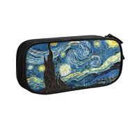 YINGD Van Gogh - Astuccio per matite con doppia cerniera e scritta "Notte stellata" di grande capacità per donne e uomini, Colore, 7.7cm*7.7cm*20.5cm, Set borsa da scuola
