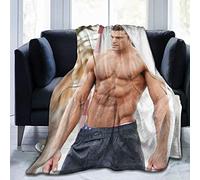 YINGD Zac Efron - Coperta in pile di flanella ultra morbido per tutte le stagioni, leggera, per soggiorno/camera da letto, calda coperta
