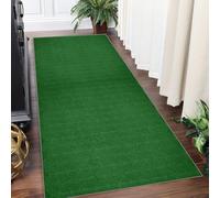 Yinghesheng Tappeto Corridoio Lungo, Tappeto Cucina Antiscivolo e Lavabile con Motivo Righe Multicolori - Per Soggiorno, Camera da Letto, Ingresso, Passaggio,Verde,80×300 cm