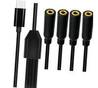 YINGhhh Adattatori audio da tipo C a 3,5 mm con decoder digitali Plug & Play Splitter per cuffie per smartphone, tablet, computer portatili, dispositivi multipli, compatibile con USB C Sound Splitter