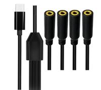 YINGhhh Adattatori audio da tipo C a 3,5 mm con decoder digitali Plug & Play Splitter per cuffie per smartphone, tablet, computer portatili, dispositivi multipli, compatibile con USB C Sound Splitter
