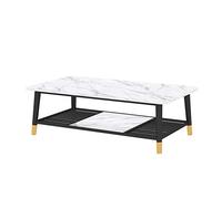 Yingm Decorazioni per la Casa Mobili per Accento in Legno con Struttura in Metallo del tavolino da caffè con ripiano di stoccaggio del Salotto Popolare Tavolino (Colore : Bianca, Size : 120x60x45cm)