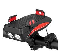 Yingm Facile da Installare Portafoglio della Torcia Ricaricabile del Faro di Luce della Mountain Bike Comodo Supporto per Telefono da Bicicletta (Colore : Rosso, Size : 10.5x5.5cm)