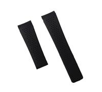 YINGO Cinturino for orologio da uomo in silicone nero da 22 mm e 24 mm, compatibile con cinturino perforato, cinturino sportivo, cintura, accessori(24mm without buckle)