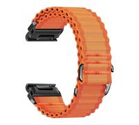 YINGO Cinturino in nylon da 26 mm e 22 mm compatibile con Garmin Fenix 8 E 7 7X 6 6X 5 5X Sport Bands compatibile con Forerunner 965 955 970/Tactix 8 Bracelet(GREEN BLUE,QuickFit 22mm)