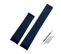 YINGO Compatibile con cinturino in gomma con Tag way201a / way211a 300 | 500 Cinturino da polso 21mm 22mm ARC End Black Black Watch Band Band con fibbia pieghevole(Blue no clasp,21mm)