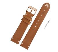 YINGO Guardalieri compatibili con ORIS 65 Replica Guardia in pelle con cinturino da immersione serie(Brown-rose gold,20mm)