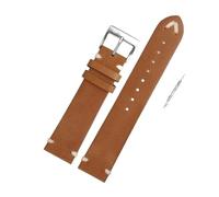 YINGO Guardalieri compatibili con ORIS 65 Replica Guardia in pelle con cinturino da immersione serie(Brown-steel,18mm)
