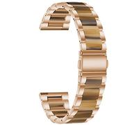 YINGO Lega da 22 mm 20 mm con cinturino in resina compatibile con Venu 2/1/Venu2 Plus/SQ/Vivoactive 4 3 cinturino in metallo cintura a più colori(Rose gold Style5,For Venus SQ 1)