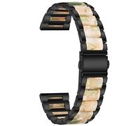 YINGO Lega da 22 mm 20 mm con cinturino in resina compatibile con Venu 2/1/Venu2 Plus/SQ/Vivoactive 4 3 cinturino in metallo cintura a più colori(Black Style3,For Venus SQ 2)