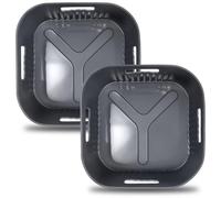 YINGRACE 20CM Accessori Friggitrice ad Aria in Silicone, 2PCS Quadrata Teglie Cestino Friggitrice ad Aria per Philips XL 6,2L,4,2L, Moulinex 5L, Cecotec 5,5L, Riutilizzabile Invece di Carta Forno